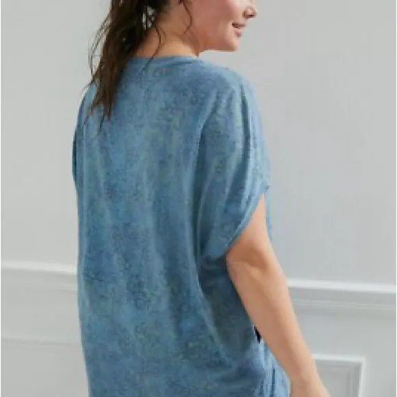 Anthropologie Saturday/Sunday Blue Zelda Tunic Dress size Large - Image 3