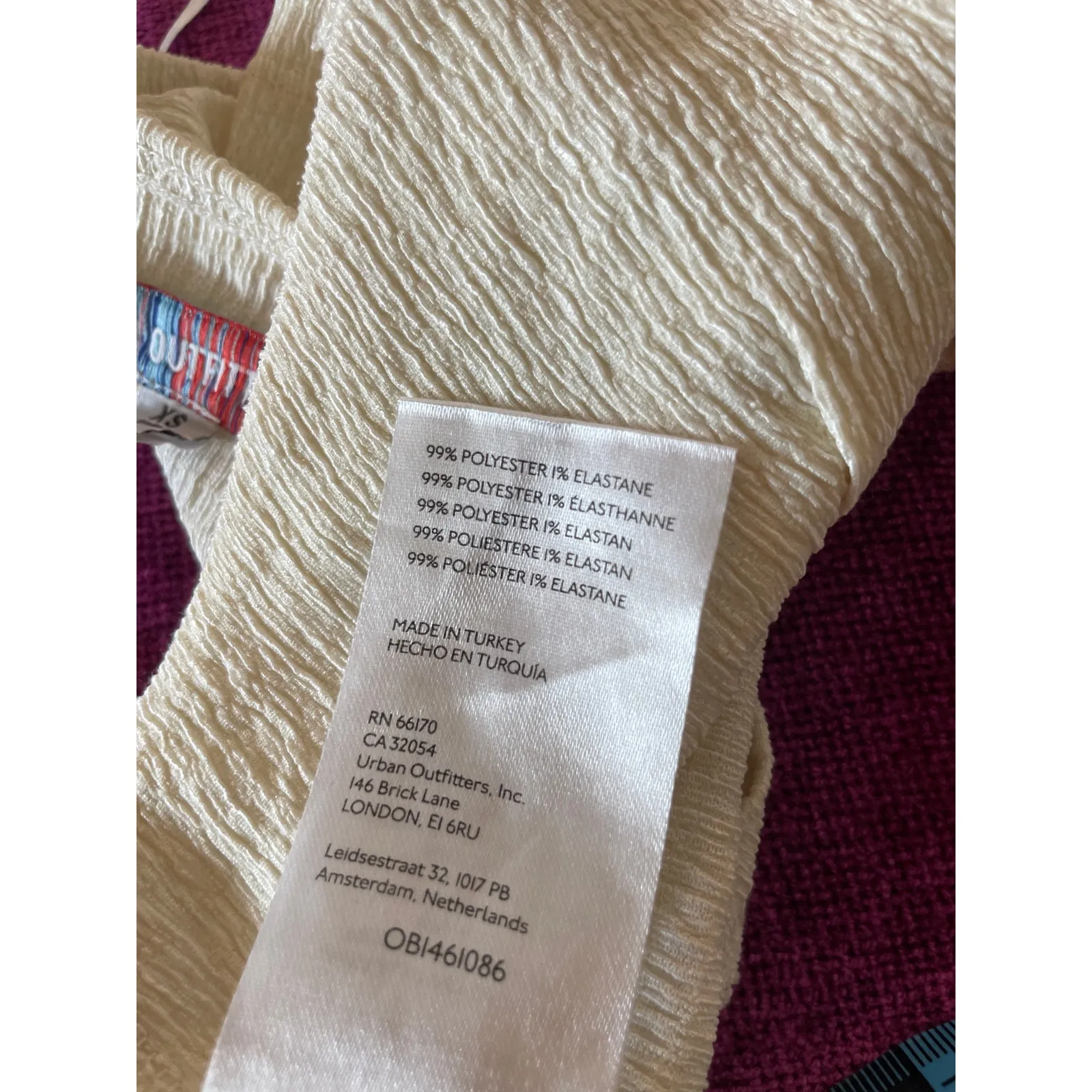 URBAN OUTFITTERS Valeria Halter Crop Top Size xs Tank Cream Ivory - Image 7