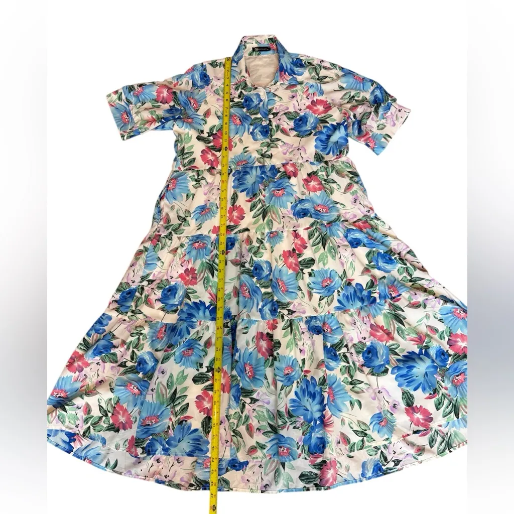 PRETTY GARDEN Floral Midi Summer Dress size M - Image 9