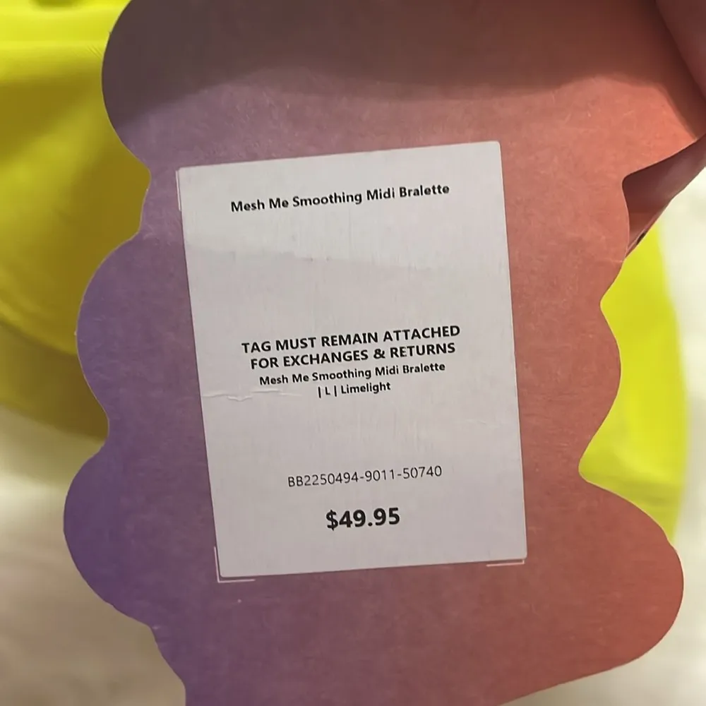 NWT Yitty Mesh Me Smoothing Midi Bralette in Limelight - Image 5