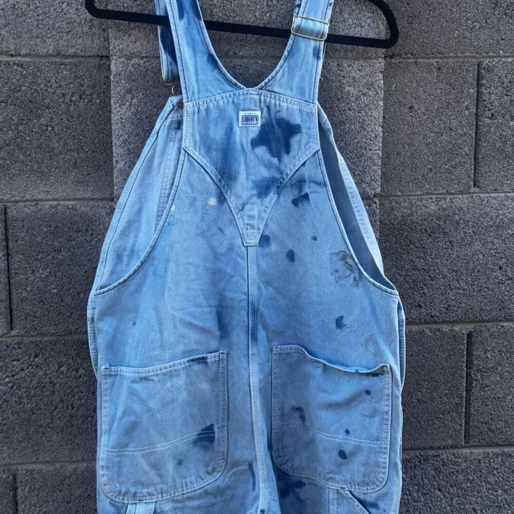 Vintage Liberty Overalls Jumpsuit Rustic Medium Blue - Image 7