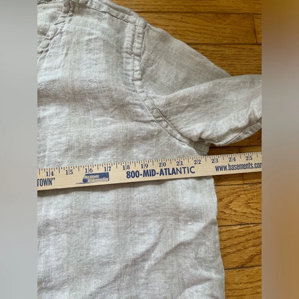 Flax Long Sleeve Button Down Size Large 100% Linen - Image 3