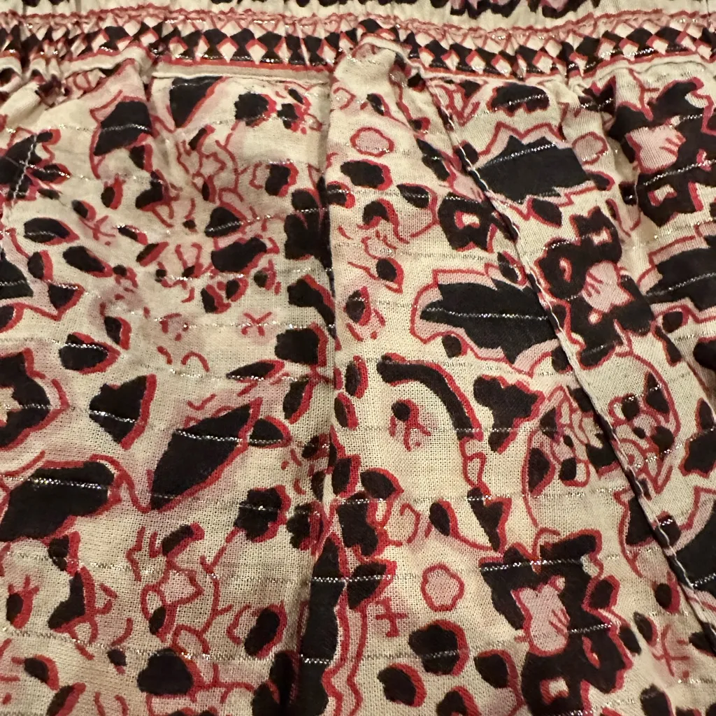 ANTHROPOLOGIE Scotch & Soda Pink Black Tan Patterned Women's Trousers Size XS - Image 7