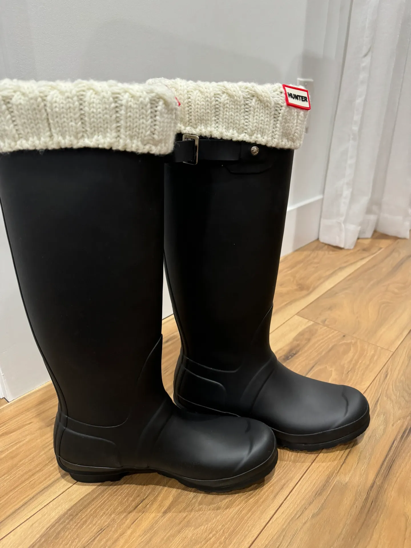 Black Long Boots Size 9 - Image 3