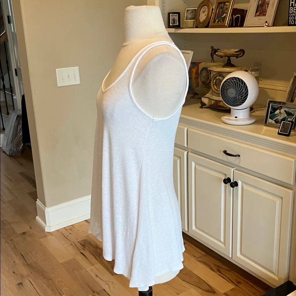 White Flowy Knit Tank - Image 2