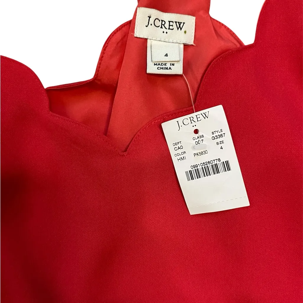 J. Crew Magenta Scalloped Neckline Racerback Cami - Image 5