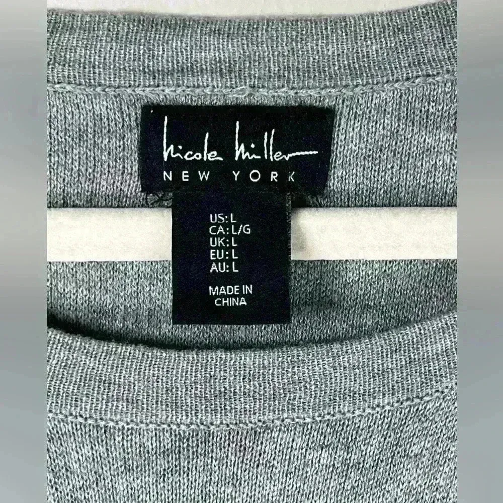 Nicole Miller Colorblock Long Sleeve Dress Cotton Blend Women’s Size Large - Image 2