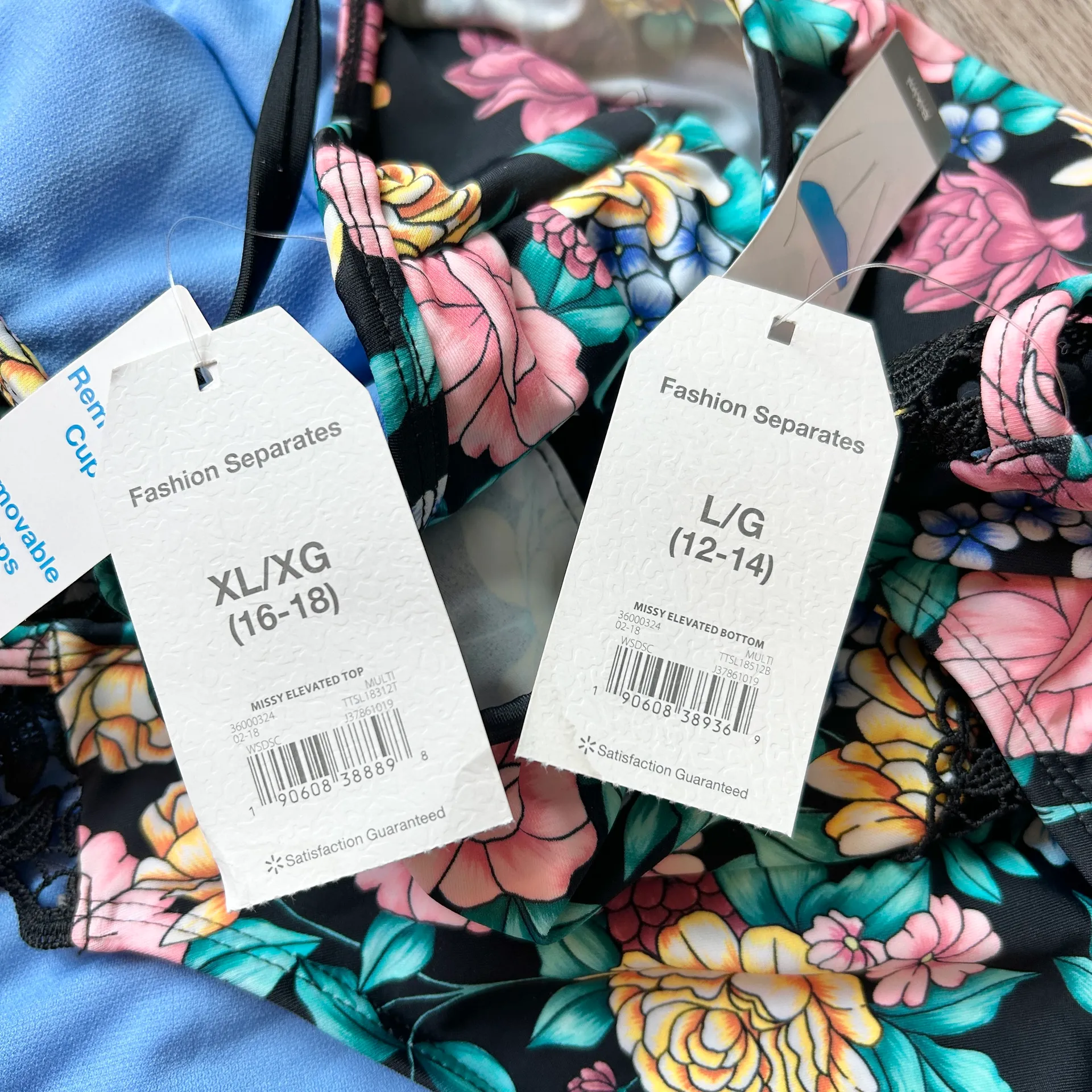 Time and Tru Elevated Victorian Floral Off the Shoulder Swimsuit Set NWT - Image 7