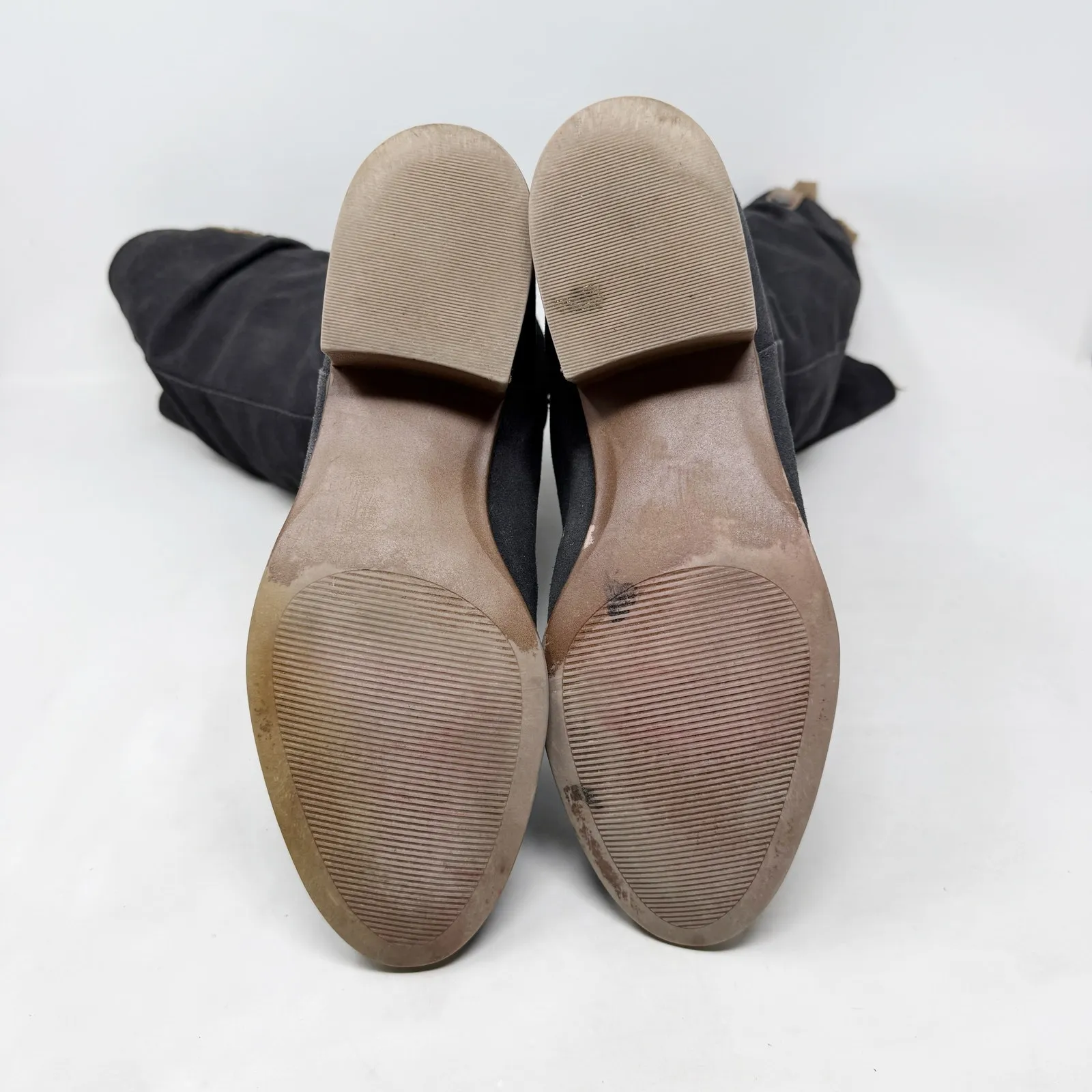 [Steve Madden] Gray Pondrosa Suede Leather Tall Knee High Slouchy Boots Size 9 - Image 9