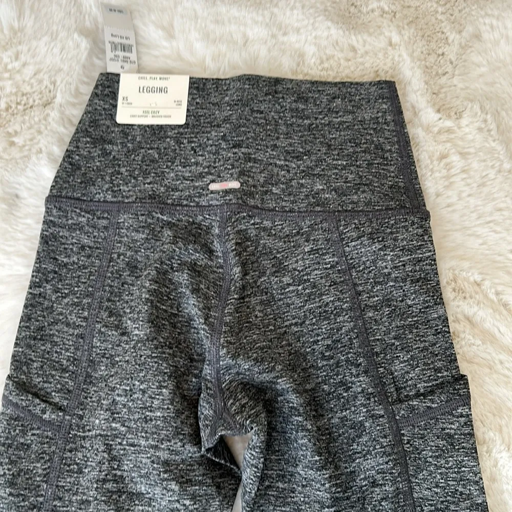Aeri Feel Cozy Hi Rise Long Leggings Gray Marl - Image 5