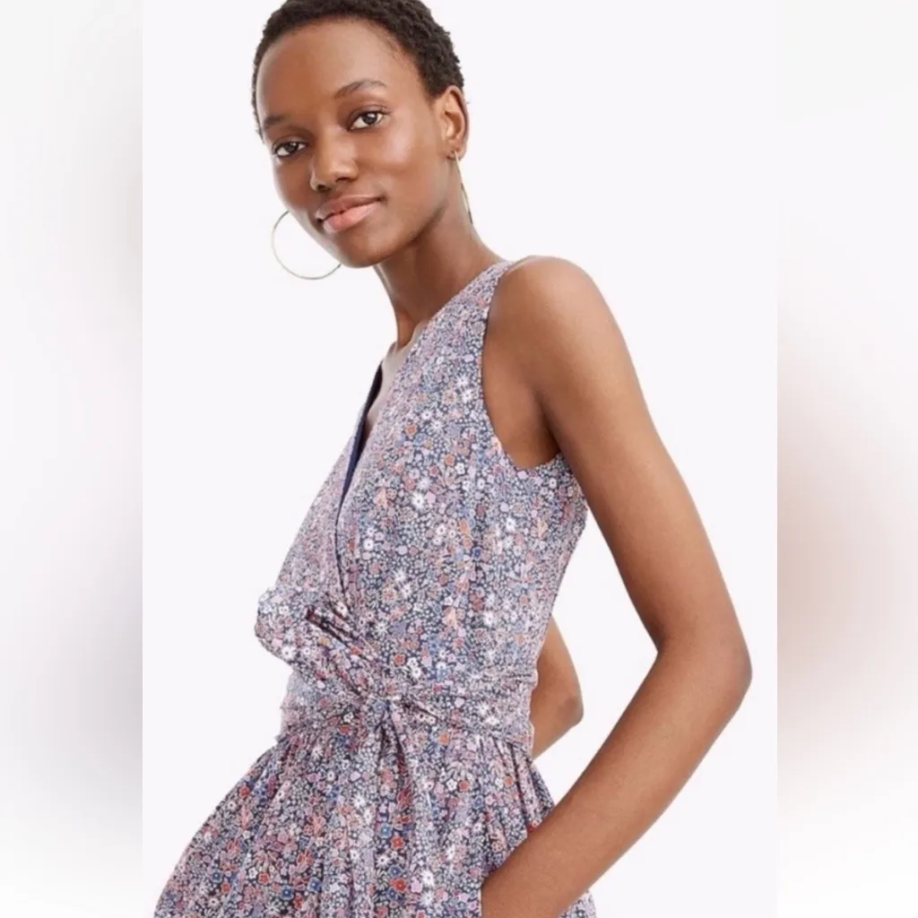 J. Crew with Liberty Fabric Kayoko Wrapped Floral Dress - Image 2
