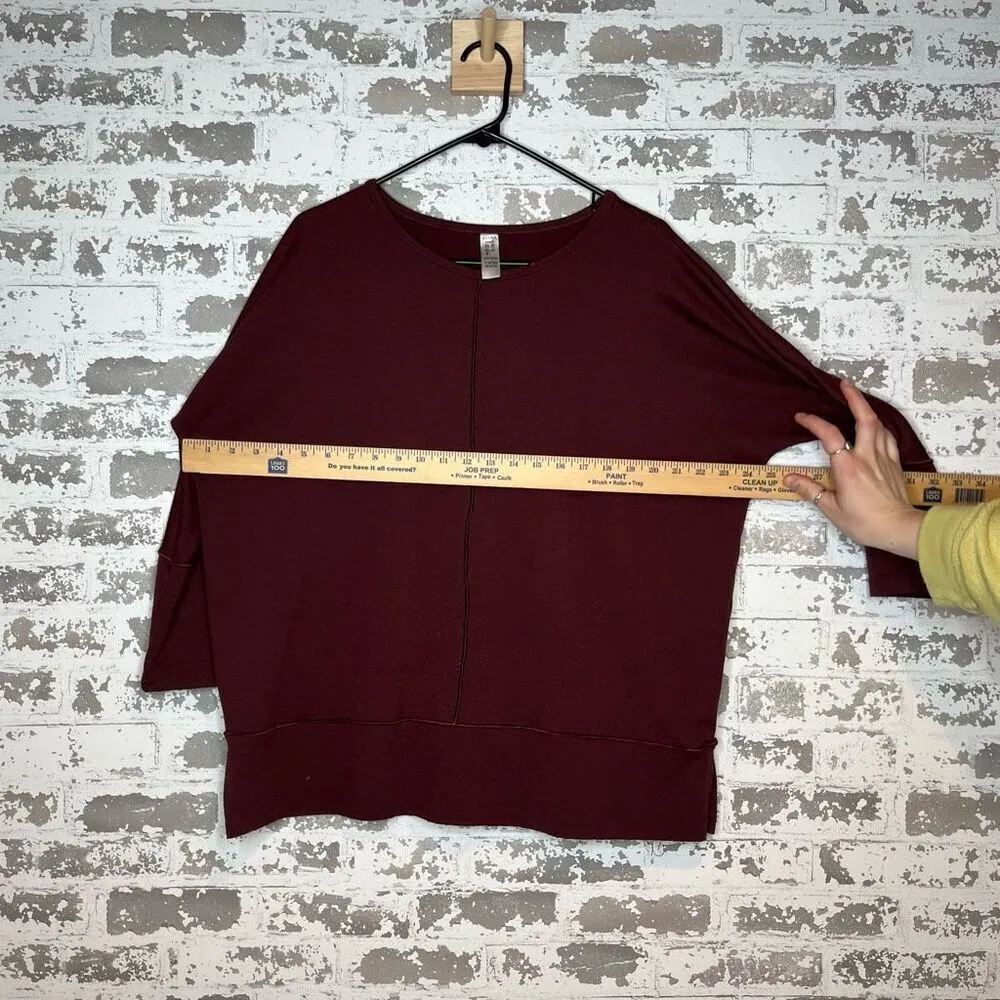 Spanx | women maroon crewneck top - Image 5