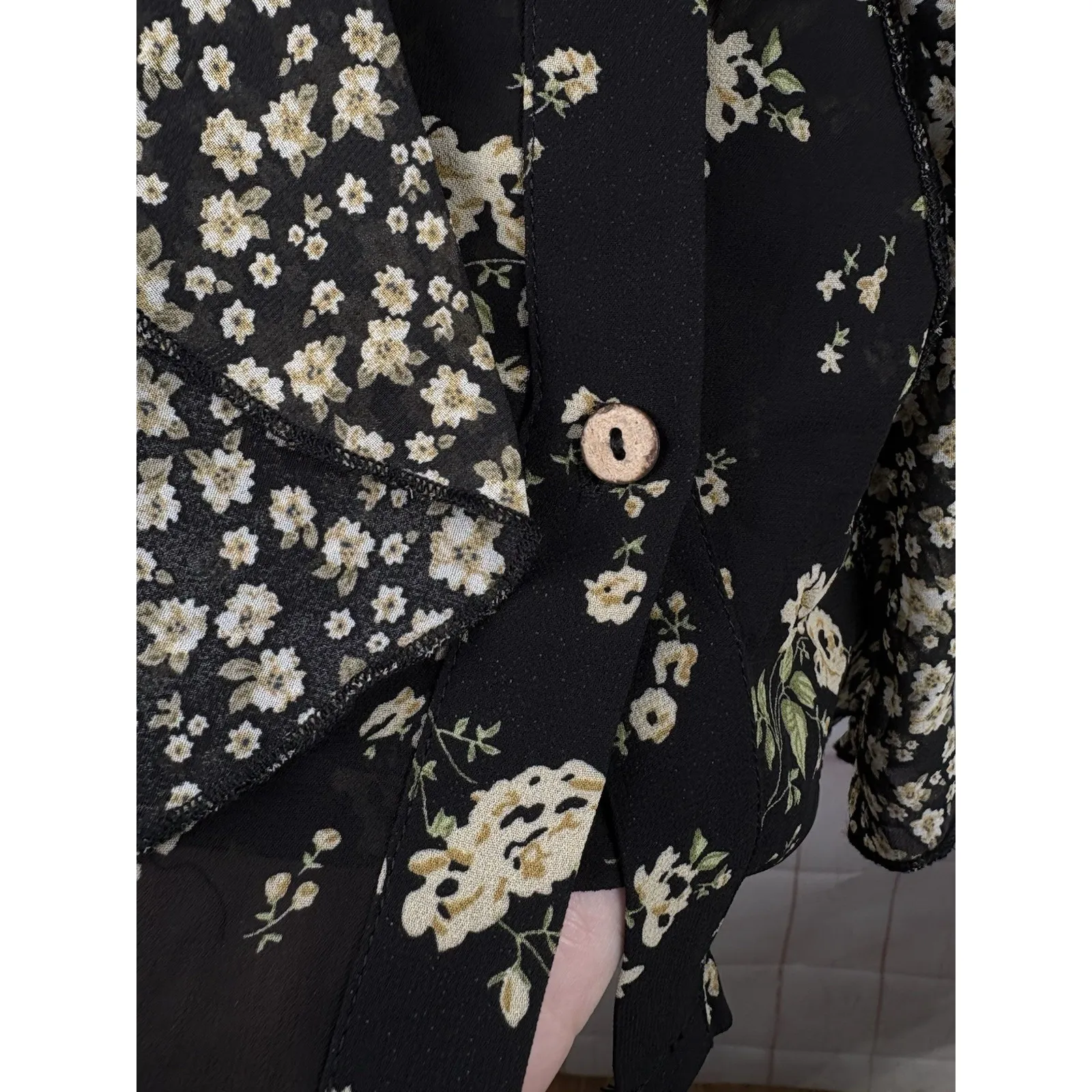 Fairy Peasant Blouse Boho Artsy Top Women's Size 3XL Long‎ Sleeve Ruffles - Image 6