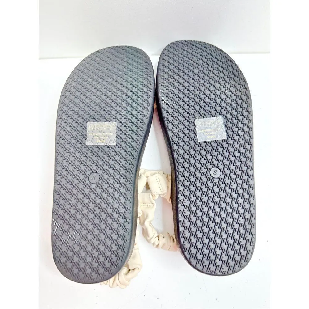 Sam Edelman Circus Sandals Womens Size 8 Cream Faux Leather Harlene Flatform - Image 8