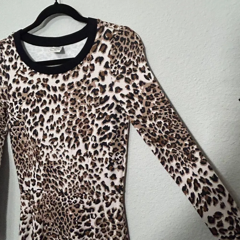 Baum und Pferdgarten Elana Bodycon Dress in Animal Print XS Capsule Baddie Black - Image 5