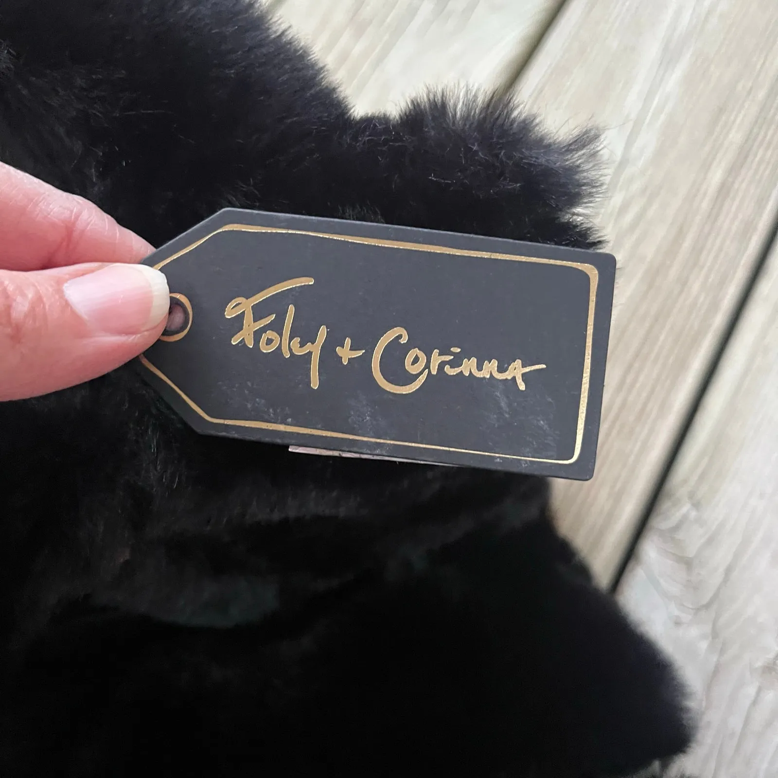 Foley + Corinna Women's Hygge Tower Black Faux Fur Purse. NEW - Image 11