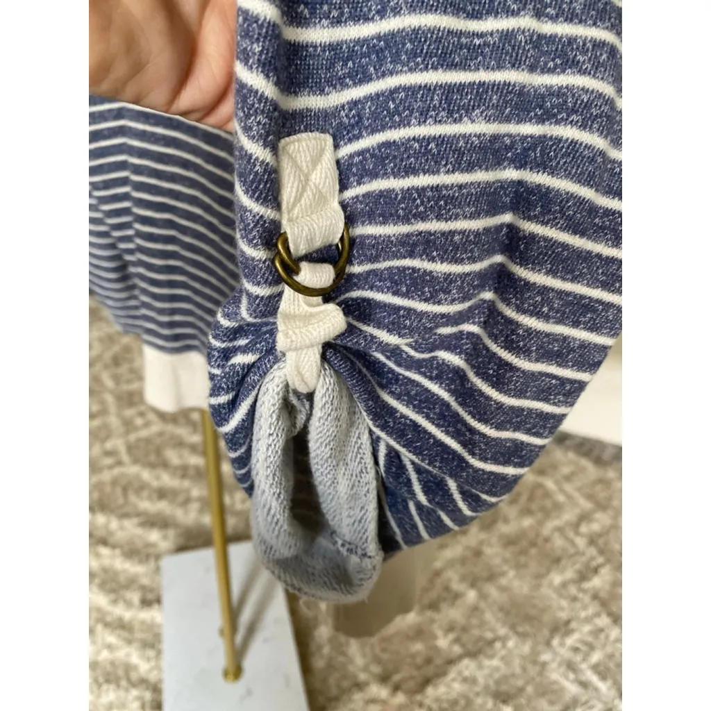 Jones New York Sport Blue White Striped Cotton Pullover Top
 Pocket M - Image 9