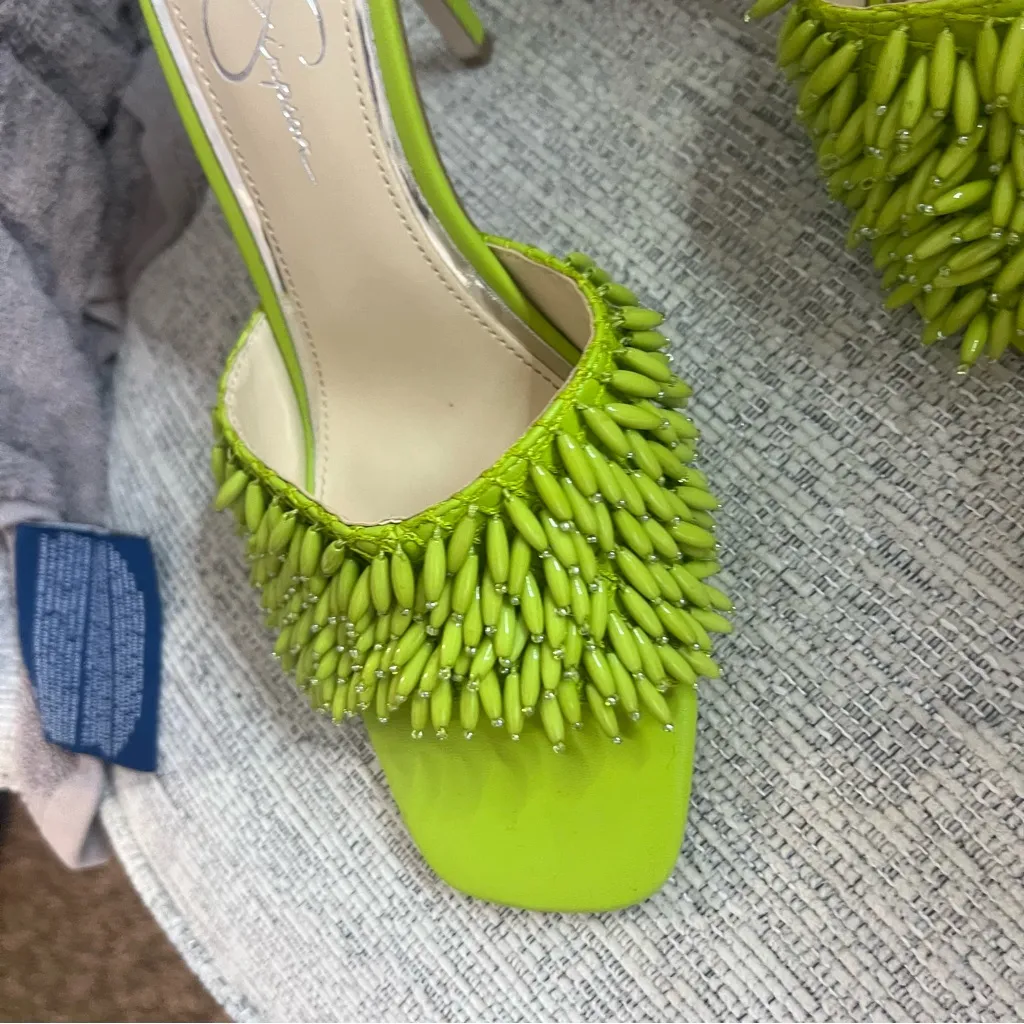 Jessica Simpson Lime Green Heels - Image 3