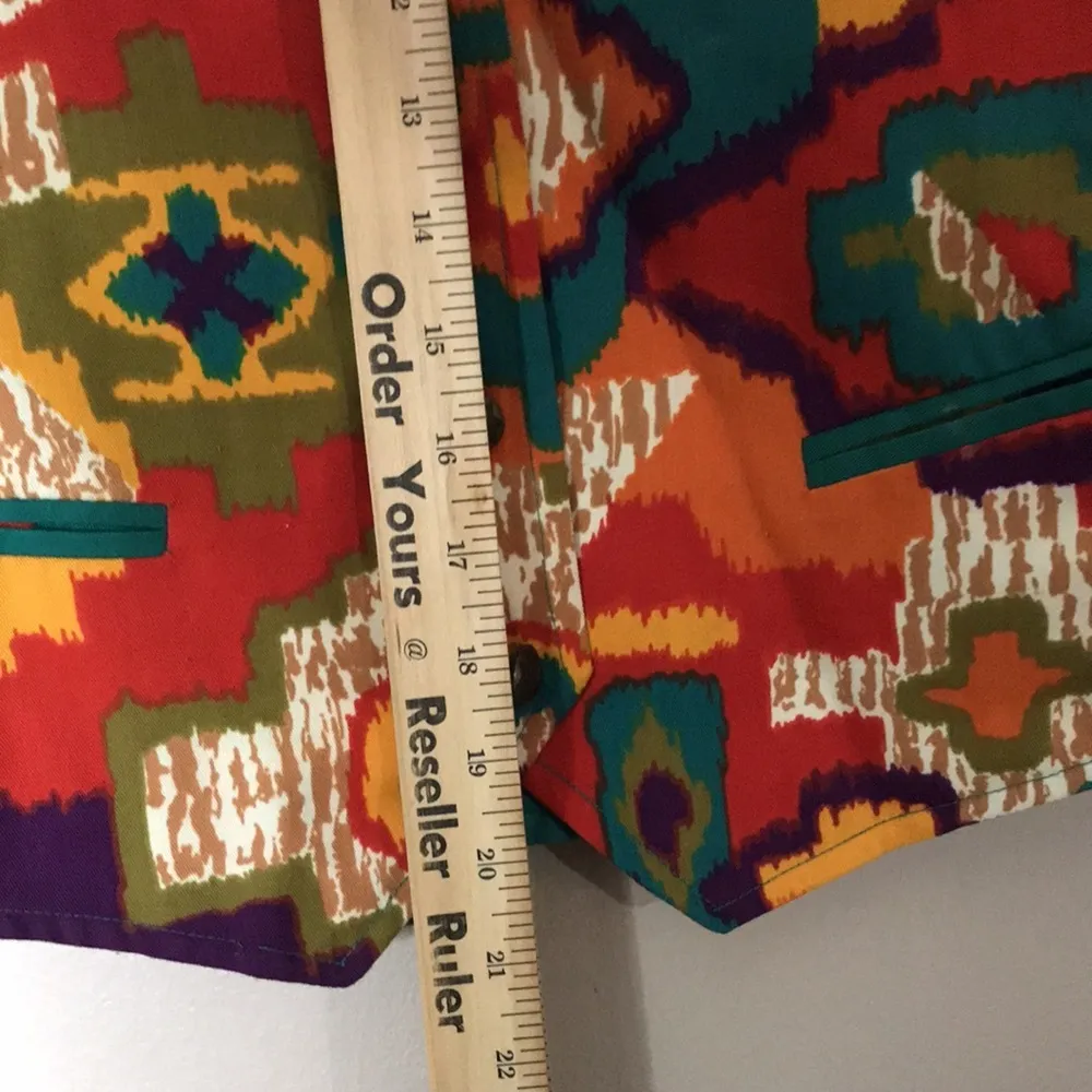 Vintage patchington retro button up vest size medium Green - Image 7