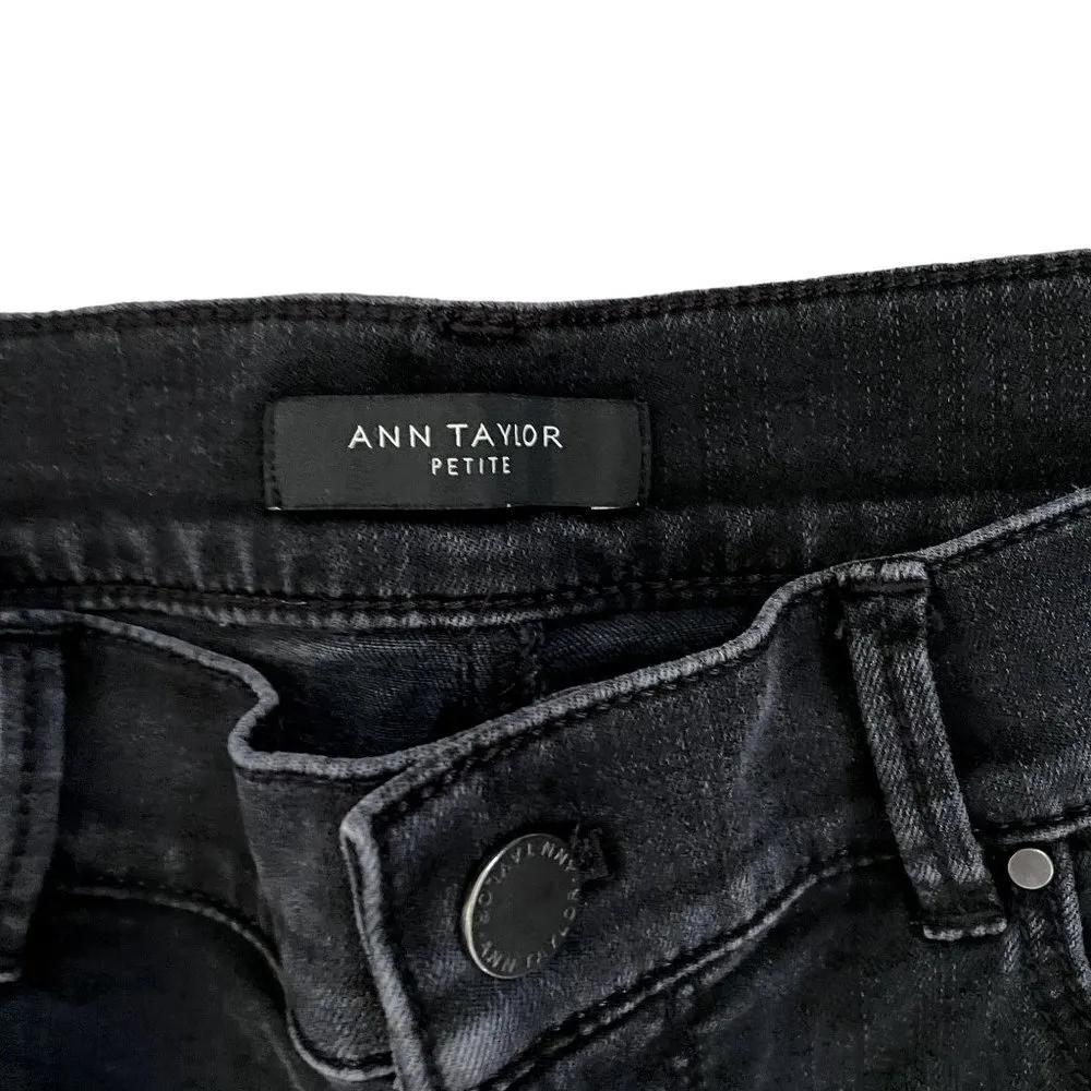 Ann Taylor petite black denim jeans the skinny modern fit cotton pants classic - Image 3