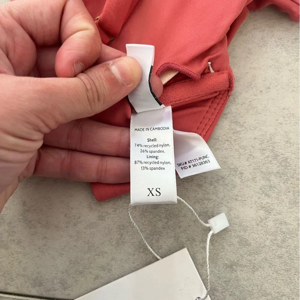 NWT Andie Swim Sicily Top Punch Pink XS Underwire Cups Bikini Bra Style Coral - Image 6