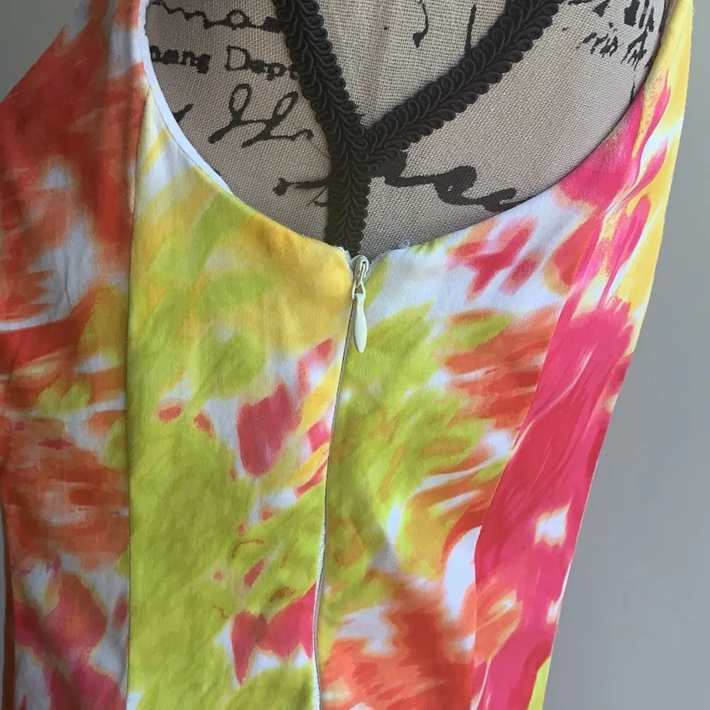 American Living Fit And Flare Colorful Tie Dye Dress Size 8 - Image 9