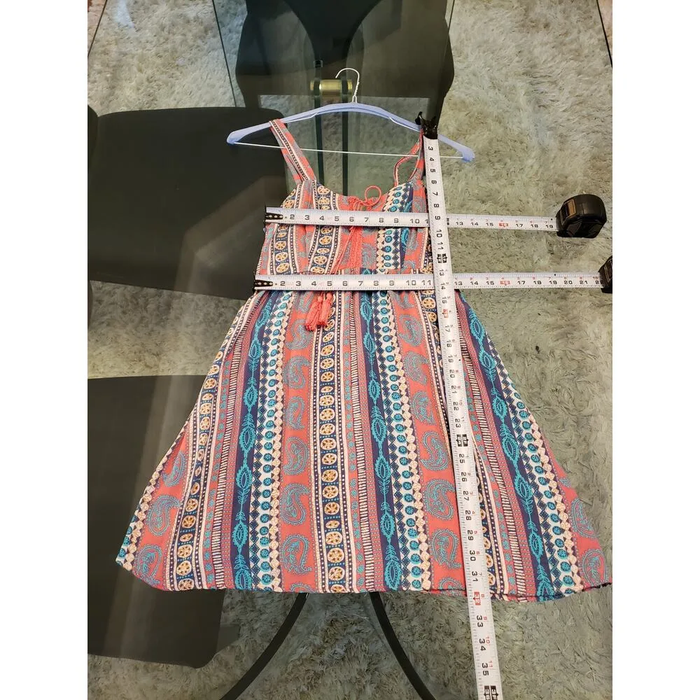 No Boundaries Dress Women's 7 9 Multicolor Boho Sleeveless Bodycon Mini - Image 10