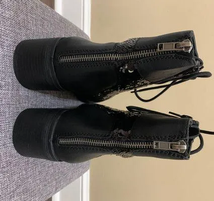Sugar Black Sequin Klondike Combat Boots Size 10 - Image 10