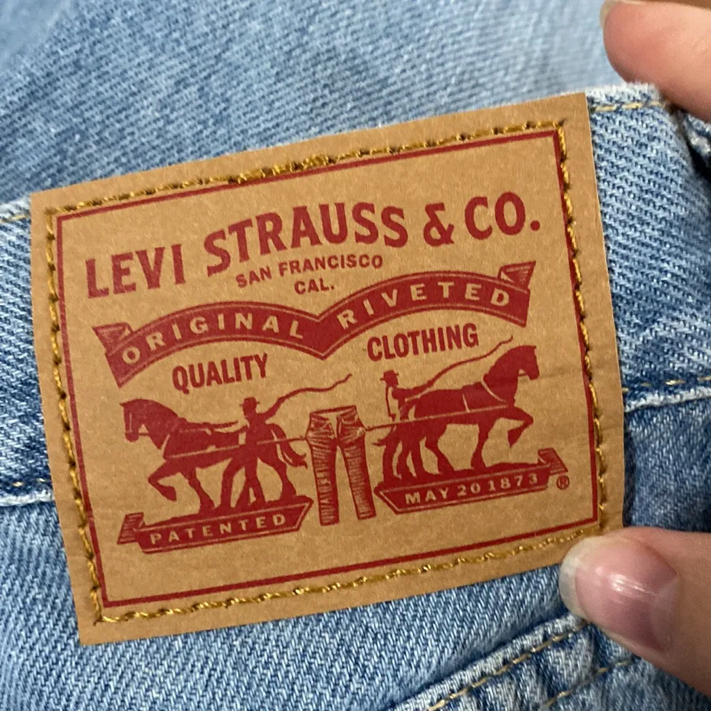 New Levi’s high waisted straight jeans in In a pinch blue wash cotton hemp sz 32 - Image 14