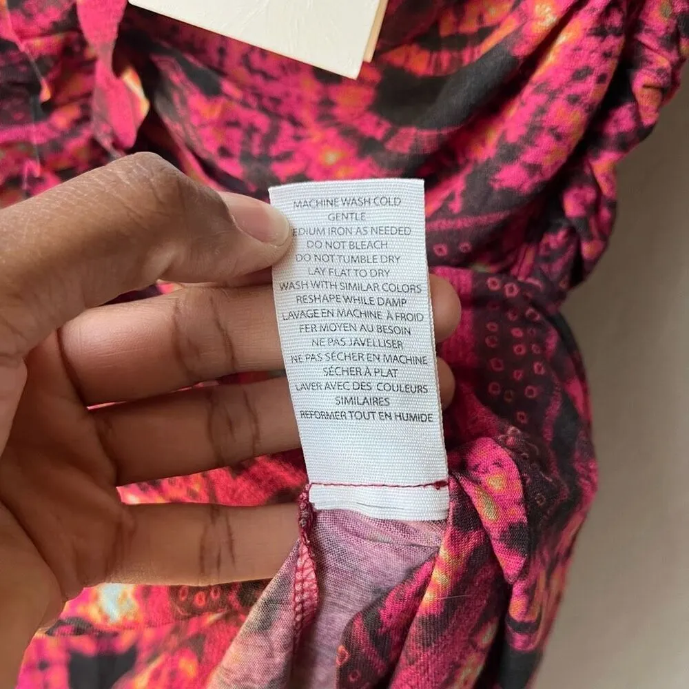 NEW Ulla Johnson Dress Marcella Wild Rose Pink Print Halter Midi Dress Size‎ 2 - Image 13