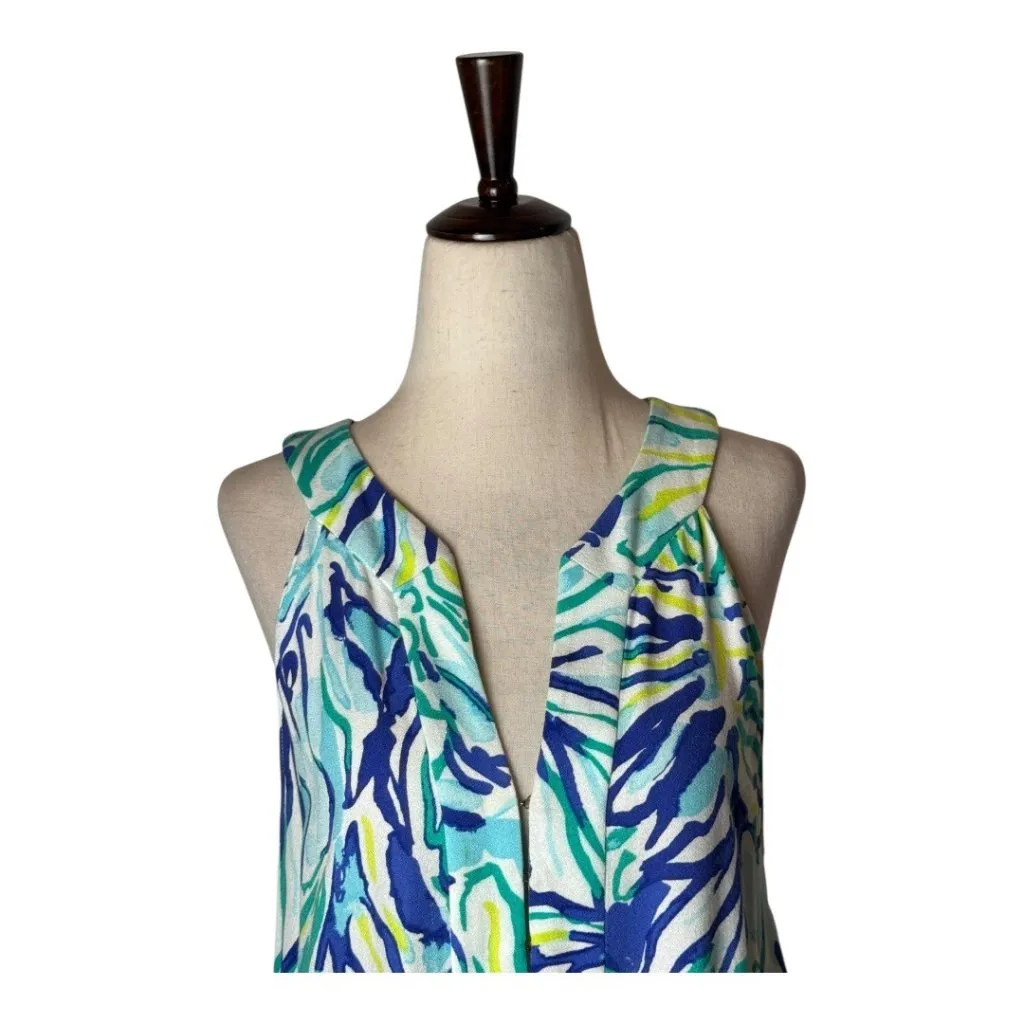 Lilly Pulitzer Dress‎ Women Medium Blue Achelle Pool Blue Stay Cool Swing Mini - Image 5