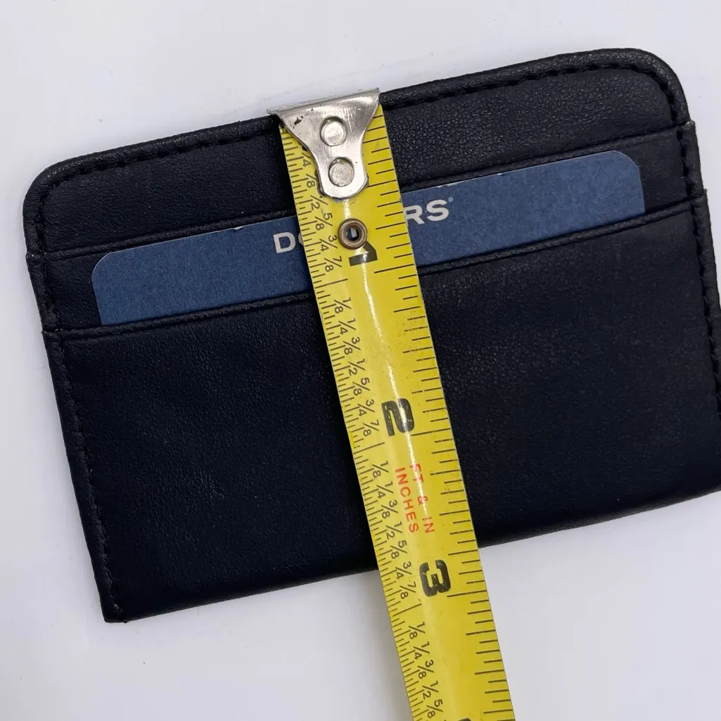 Dockers Mini Coin Purse Wallet Travel Set Card Slot ID Holder Keychain Black - Image 7