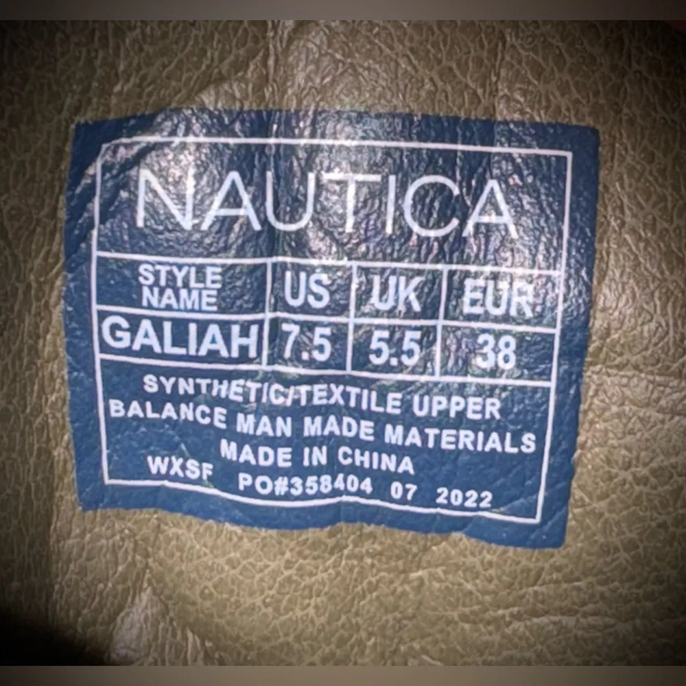 Nautica Galiah Olive Green Lace Up Combat Boots Size 7.5 Faux - Image 6