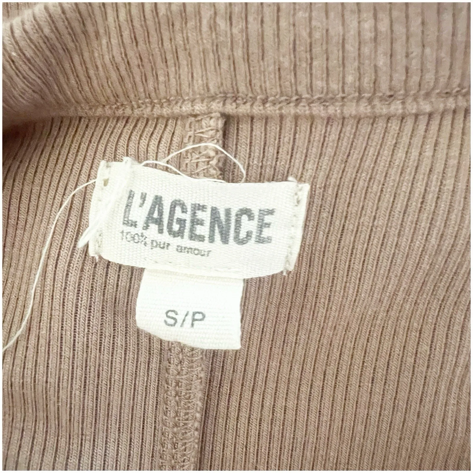 L’agence Ellis Ribbed Midi Dress In Ginger Size Small Bodycon Beach - Image 11