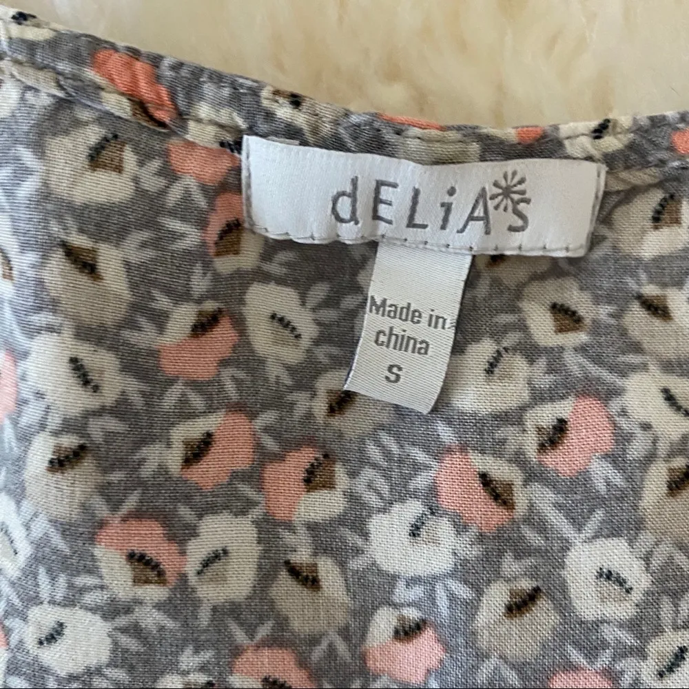 Delia*s Flowered Crop Tank Top - Image 2