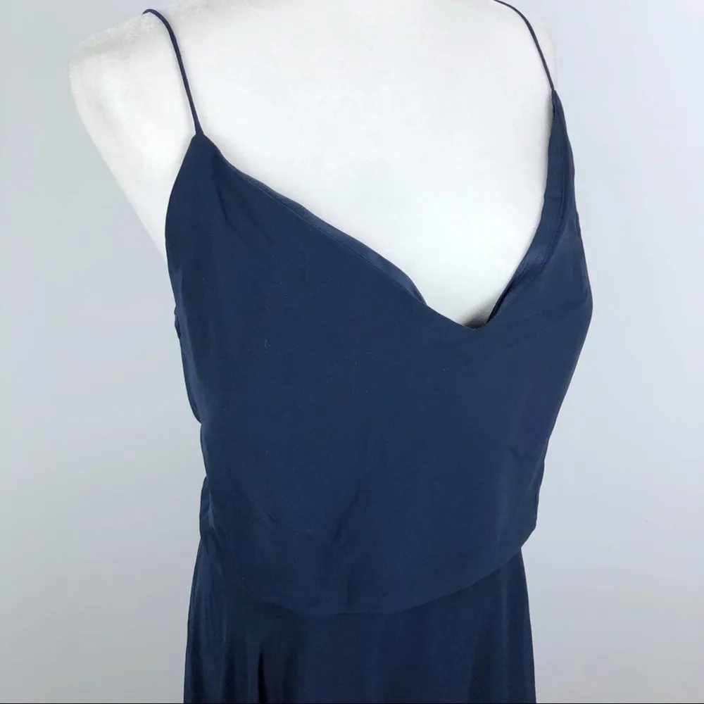 New Anthropologie Jenny Yoo Inesse Maxi Bridesmaid Dress Gown Navy Plus Size 26 - Image 5