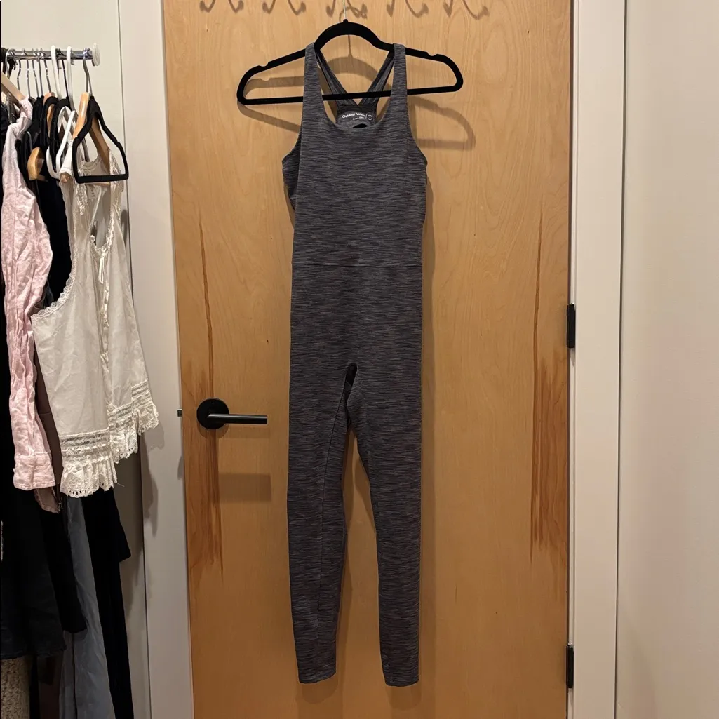 Outdoor Voices Unitard Jumpsuit Grey Heathered Athleisure Size Small - Image 4