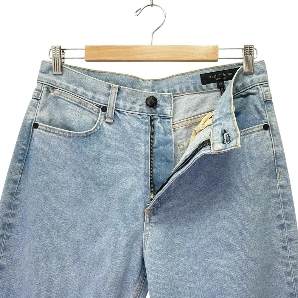 NWT Rag & Bone Justine Wide Leg Ankle Jeans Size 29 Broken Nelly Light Wash NEW - Image 6