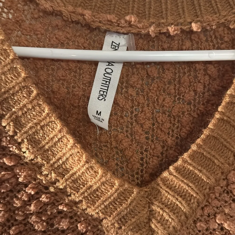 Zenana Outfitters  V-Neck Sweater - Rust - Image 4