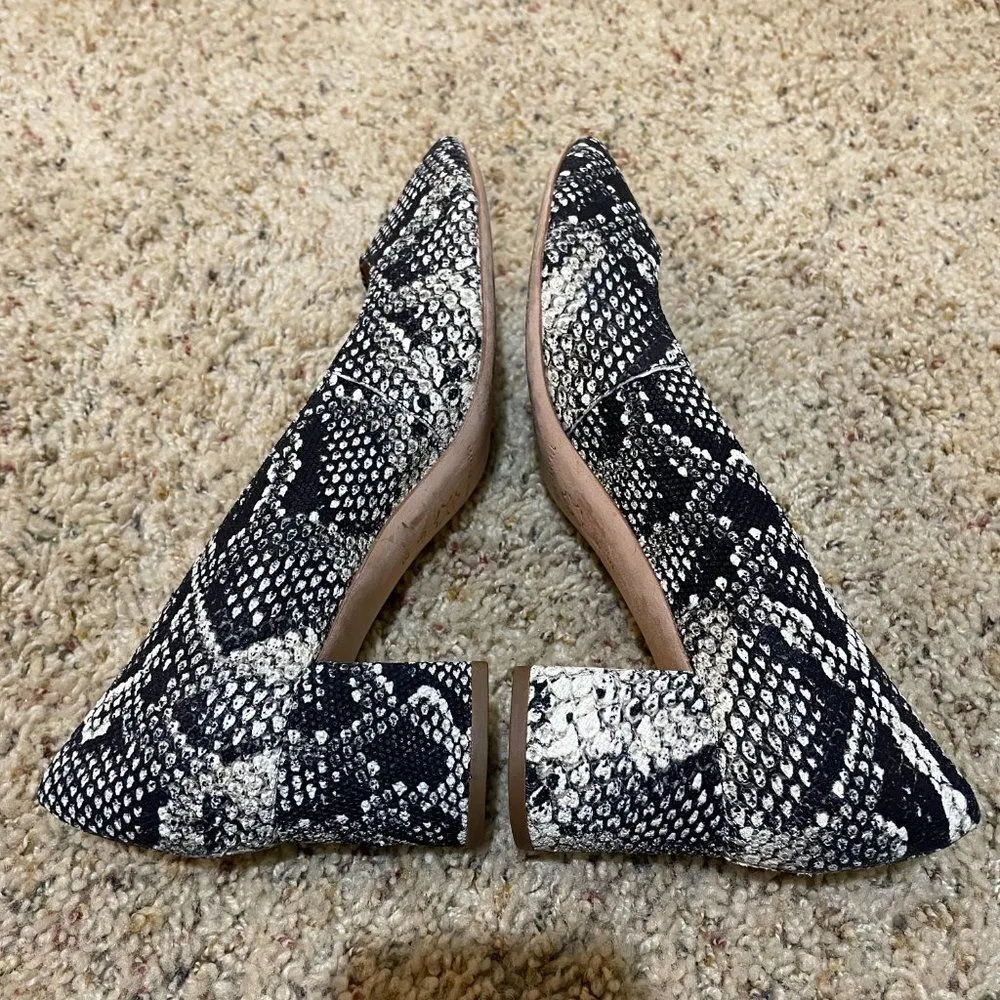 Loeffler Randall Snake Animal Reptile Print Block Heels Pumps Ina Round Toe - Image 7