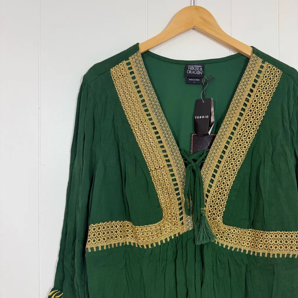 NEW Torrid X Game of Thrones House of Dragons Babydoll Blouse - Image 7
