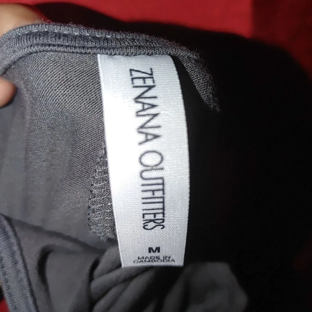 Zenana Outfitters Ruffle Bottom Grey Dress Medium Viscoe Rayon Long Sleeve - Image 6