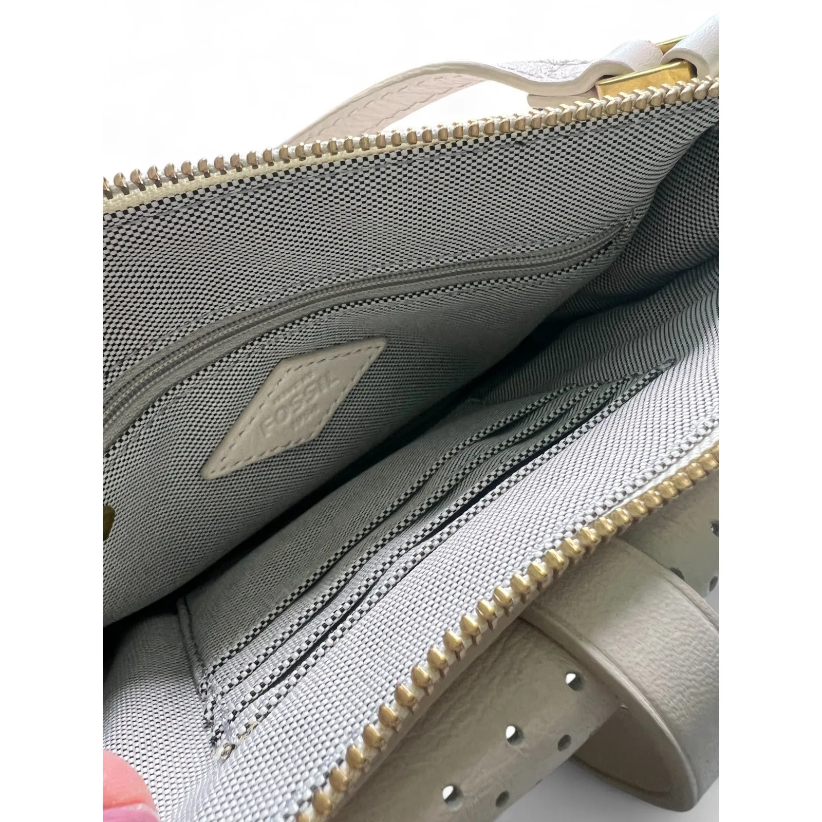 Fossil Ryder Bag Purse  Small Crossbody Bag, Vanilla - Image 7