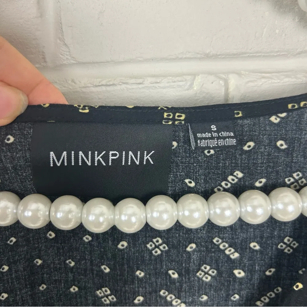 MINKPINK Dancing Crane Fringe Sleeve Boho Babydoll Dress Size S - Image 6