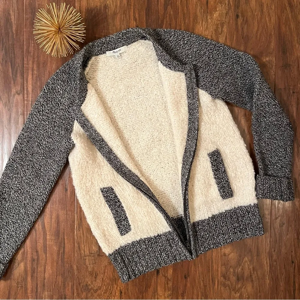 Madewell Boucle Varsity Jacket Cardigan Size XS - Image 6