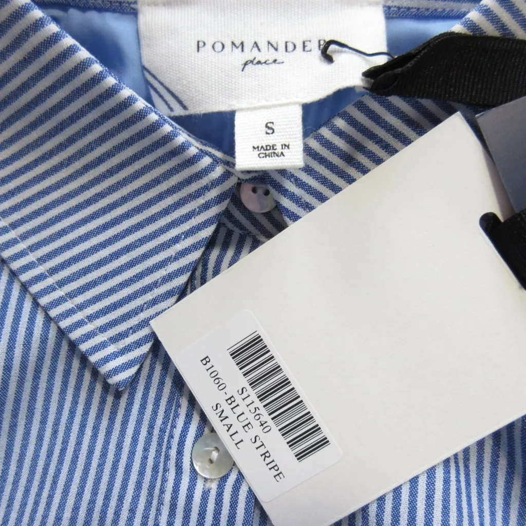 NWT Tuckernuck POMANDER PLACE Griffin in Blue Stripe Maxi Shirt Dress S - Image 7