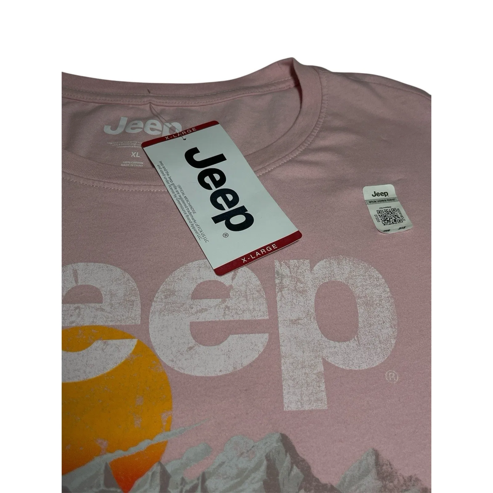 Women's Jeep Tee T-Shirt Pink Logo Size X-Large New! XL Journey Beyond S/S - Image 10