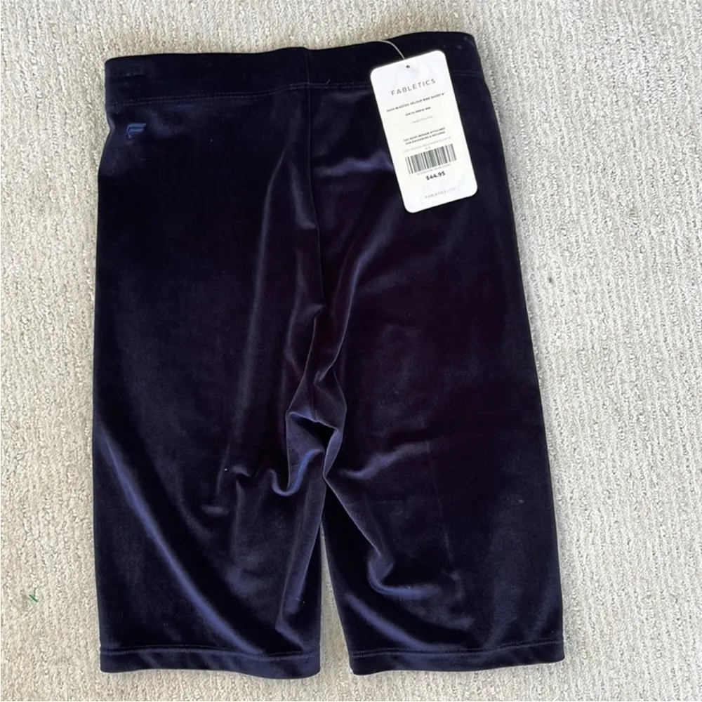 NWT Fabletics High-Waisted Velour Bike Shorts - Image 5