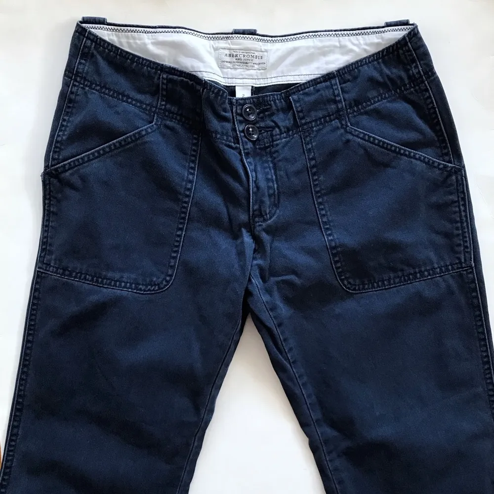 Abercrombie & Fitch Navy Blue Wide Leg Pants Sz 2 - Image 2