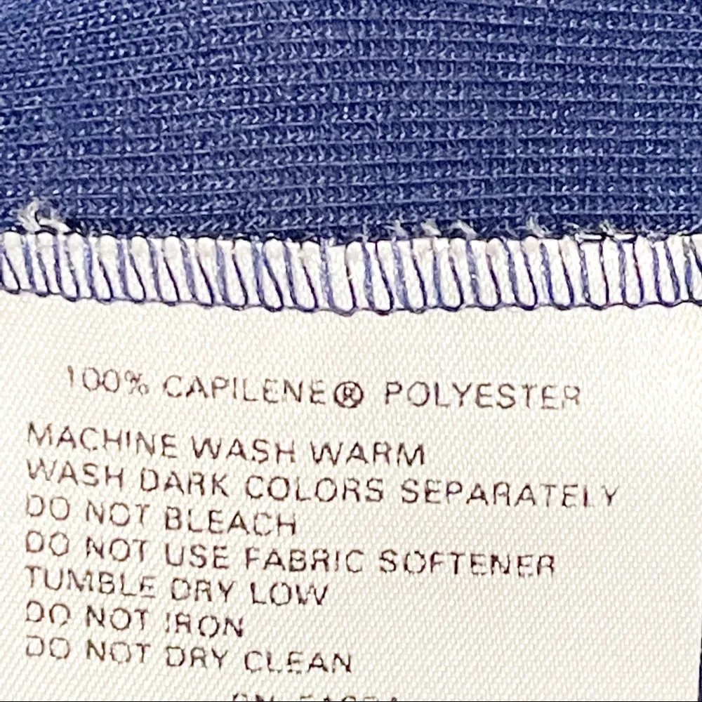 Patagonia Capiline Womens Large Blue Quarter Snap Long Sleeve Top - Image 4